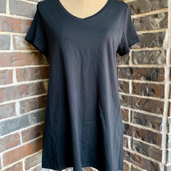 J. Jill Tops Nwot Pure Jill Pima Elliptical Vneck Tee Black Poshmark